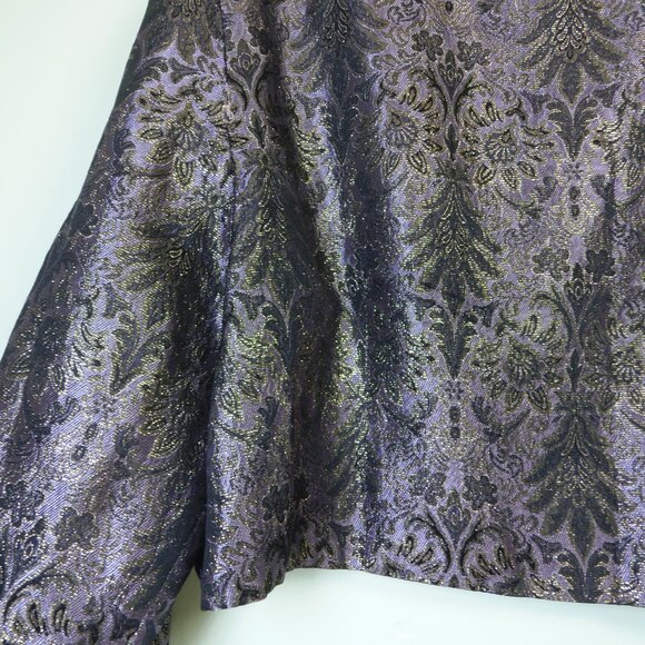 J.R. Nites Woman Purple & Black Metallic Bolero Jacket Whimsy Goth FairyFormal - Picture 7 of 10
